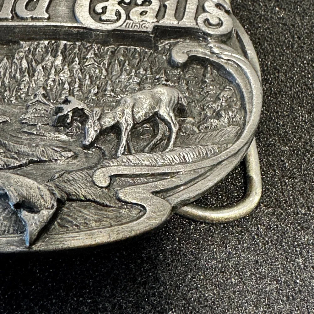 Vintage 1989 Siskiyou Thousand Trails Belt Buckle 2221‎ of 5000 Deer Horizon